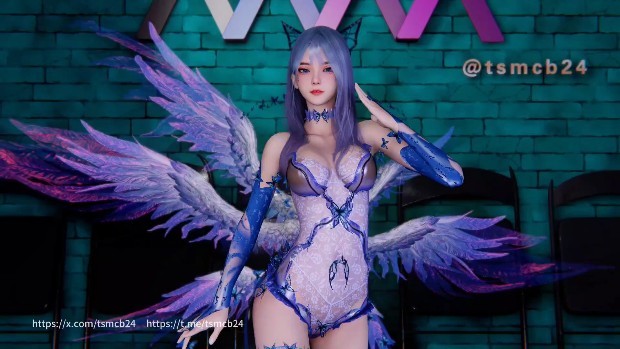 【天使没翅膀】蓝蝶Vanitosa喽嘎摇4K#3D